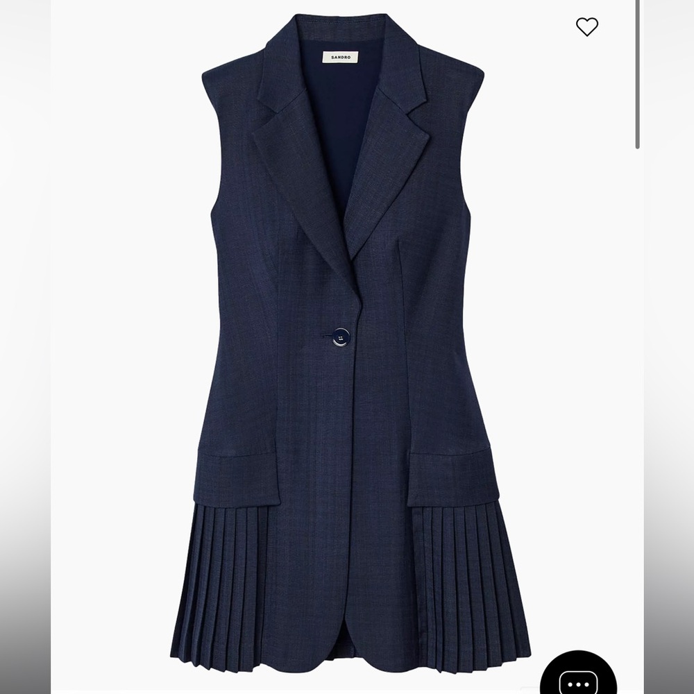 Sandro Carine pleated blazer dress